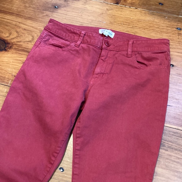 CLOTH & STONE 28 Red Skinny Jeans Brushed Cotton - Picture 3 of 7